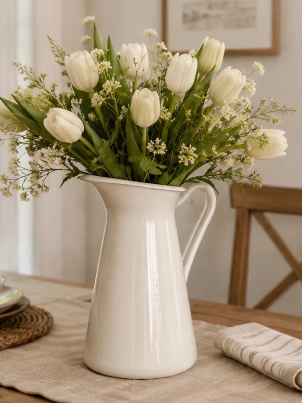 White Pitcher Vase